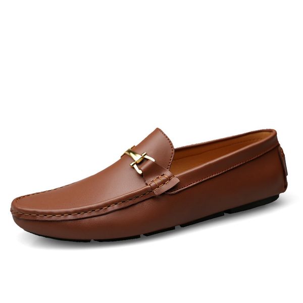 

2020 new spring and summer new mens trendy all-matching gommino genuine leather casual soft bottom driving shoes two-layer cowhide mens shoe, Red;white
