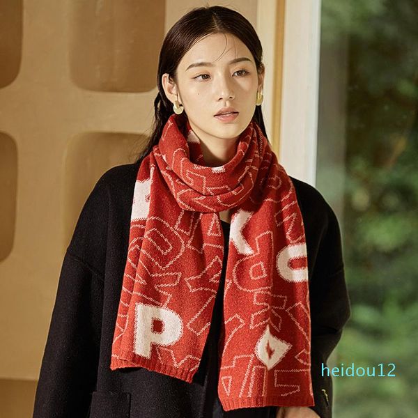 

luxury- scarves pure wool scarf women winter warm shawl and wrap autumn fashion letter pashmina luxury cashmere neck red foulard femme, Blue;gray