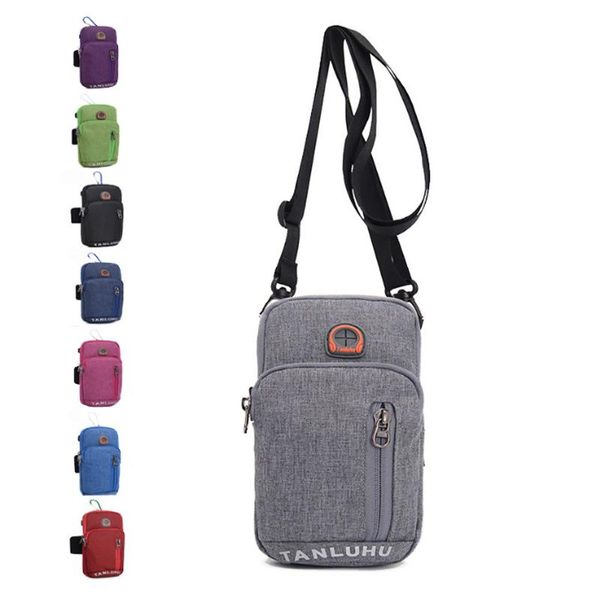 

outdoor bags sports running bag armband arm band holder shoulder pack with headset hole jogging gym fitness
