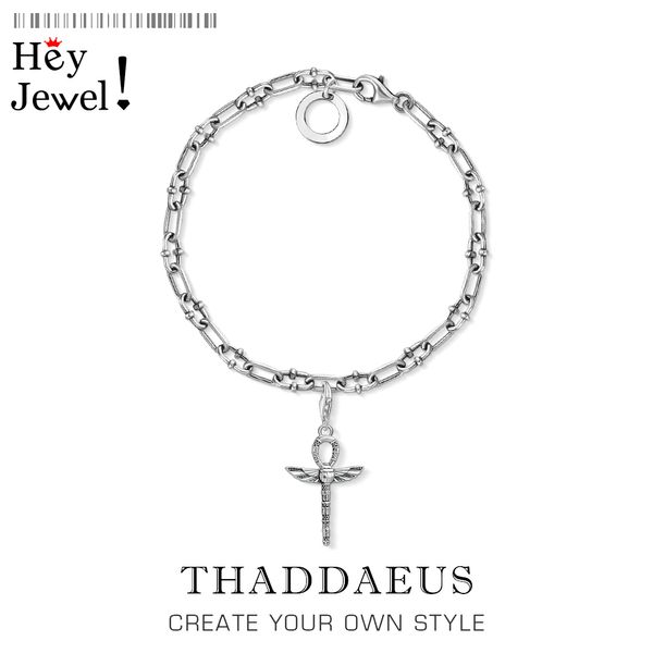 Kreuz des Lebens Ankh mit Skarabäus-Charm-Armbänder2020 Sommer-Vintage-Geschenk für Frauen MännerEuropa 925 Sterling Silber Modeschmuck