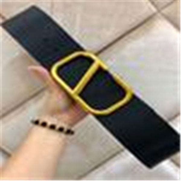 

2022 designer women's fashion new 7cm wide belt, black, red body, gold belt buckle wholesale, aa08, Black;brown