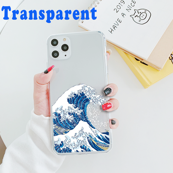 

the big wave of kanagawa case for huawei honor 20s 30s 8x 9a 8a 10i 10 p20 p30 p40 lite e pro psmart