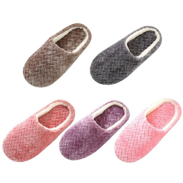 

jacquard soft bottom cotton slippers suede non-slip cotton slippers indoor