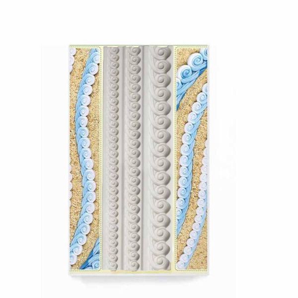 

cake tools wave surf flip sugar silicone mould, diy chocolate styling tool j150