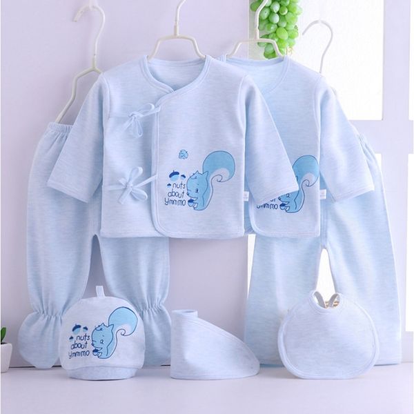 

emotion moms (8pcs/set) infant clothes 0-3m newborn baby suits toddler clothing sets kids boys girls suit thermal organic cotton 210309, White