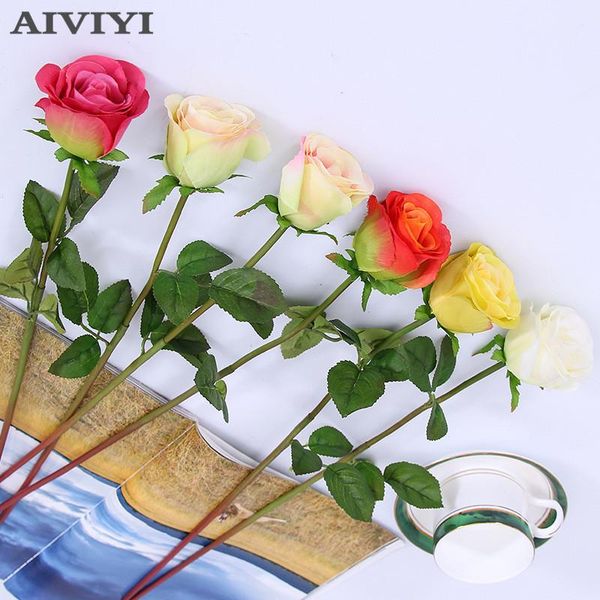 

foreign trade excellent products 11pcs /lot artificial flower house decoration silk rose flower wedding party decoration 6color