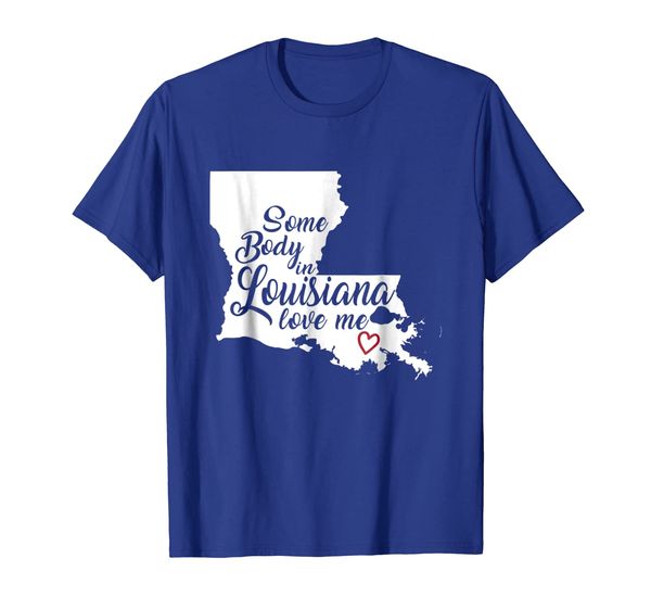 

somebody in louisiana loves me t-shirt couple funny gift, White;black
