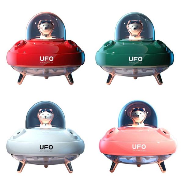 

humidifiers 2000mah ufo double spraying pet humidifier 400ml home air nebulizer water supply instrument deskmini usb aromatherapy humidi