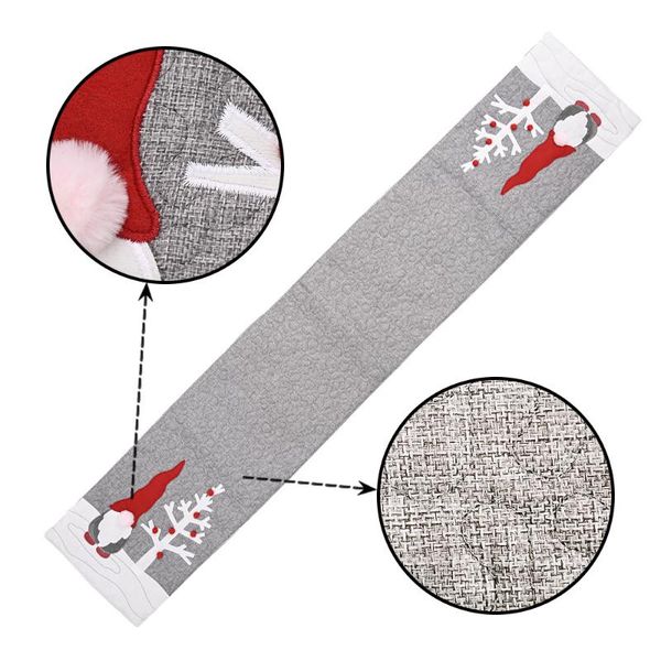 

table cloth christmas runner gray fashion faceless doll family atmosphere layout tablecloth decorations