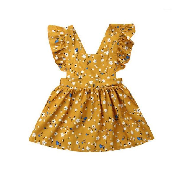 

girl's dresses baby & children's toddler kids girl dress sleeveless floral princess party sundress, Red;yellow