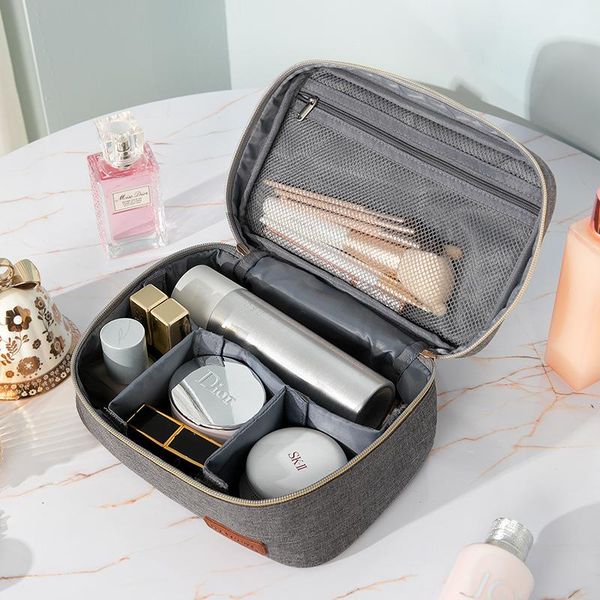 

cosmetic bags & cases ladies bag simple portable gray oxford cloth storage waterproof wash
