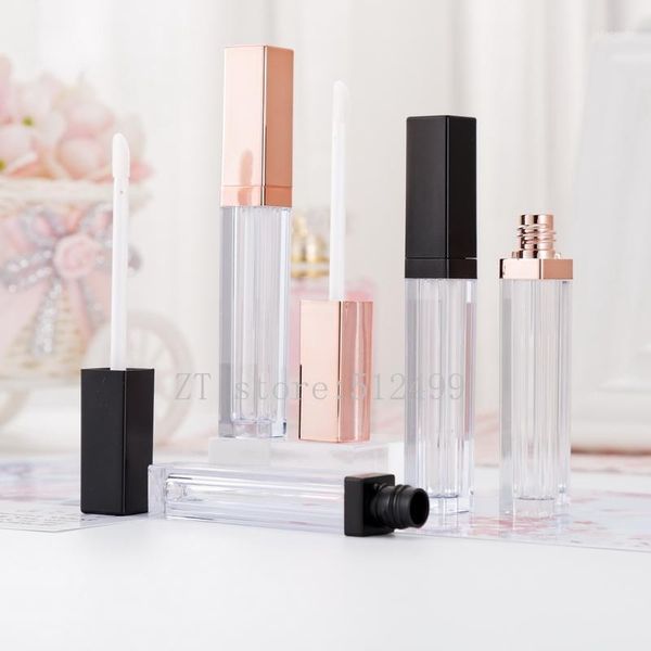 

storage bottles & jars 5ml 50/80/100pcs empty clear rose gold/ matte black lip gloss tube,diy cosmetic portable package,liquid lipstick bott