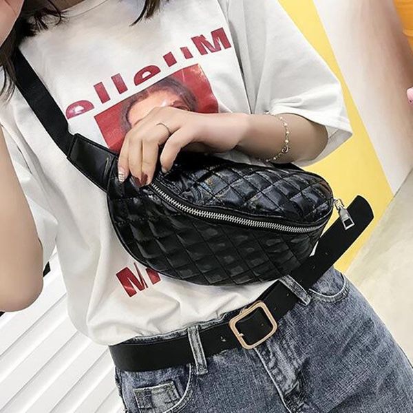 

waist bags women pouch bag female leather fanny pack banana high capacity man belt street kidney hip hop
