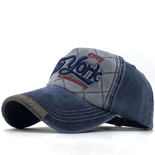 

ball cap washed baseball all cotton letter embroidered hat men's 21, Blue;gray