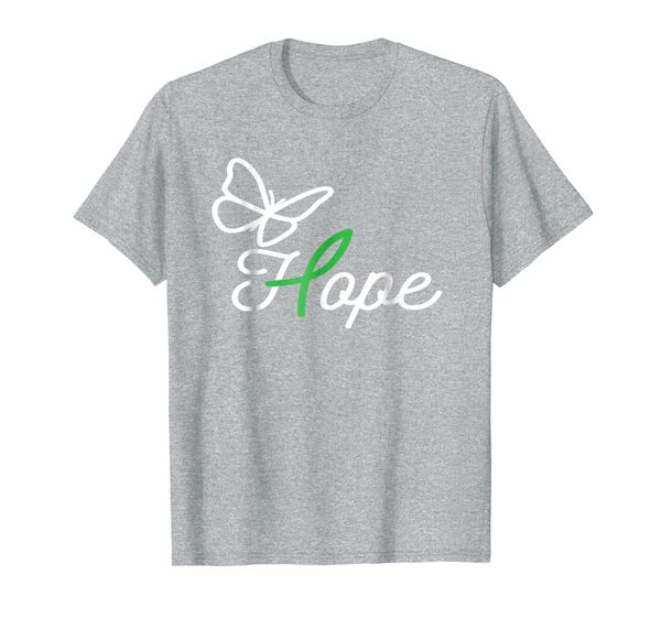 

mental health awareness hope green ribbon shirt for women, White;black