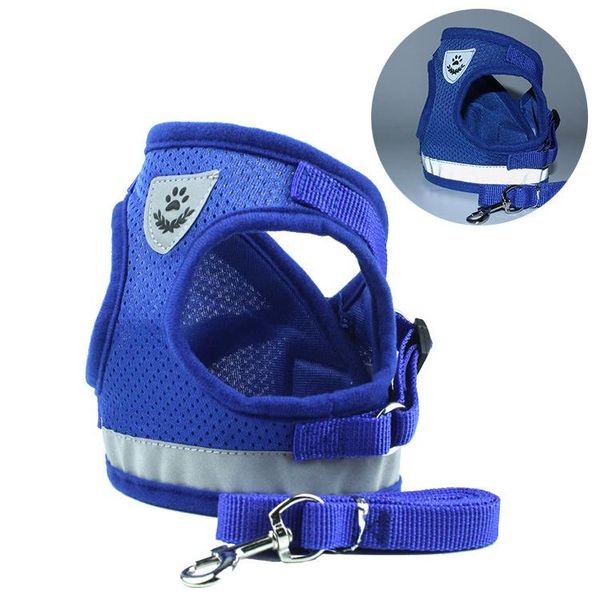 

dog apparel style pet chest harness vest-style leashes reflective breathable vest rope products wholesale
