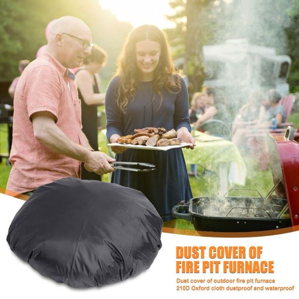 

tools & accessories anti uv fire pit dust cover waterproof oxford cloth yard patio grill stove portable barbecue outdoor camping
