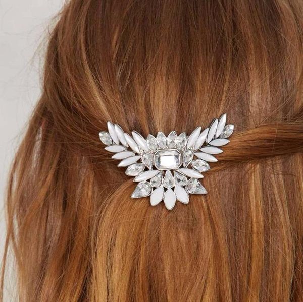 

hair clips & barrettes hairpins fashion silver plated accessories clip bling white rhinestone beads gems charming gem stone, Golden;silver