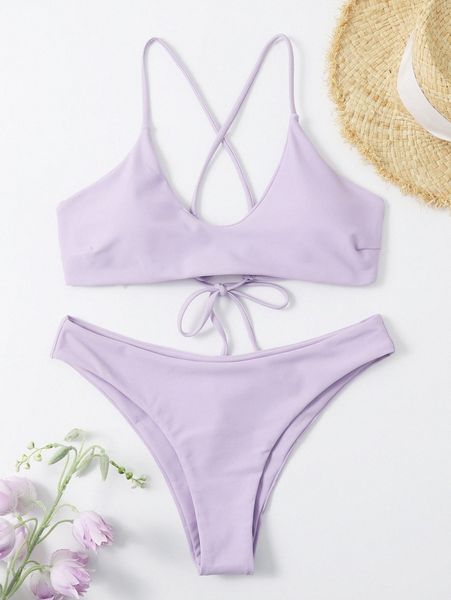 

tie back bikini swimsuit a3bd#, White;black