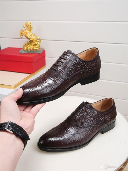 

l1 men designer dress shoes lace-up leather oxford classic modern formal business comfortable luxury dress shoes for men 22, Black