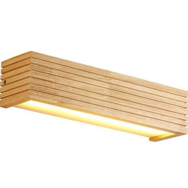 

wall lamp modern led oak wooden nordic solid wood mirror lights sconce for bathroomappliques luminaires murales