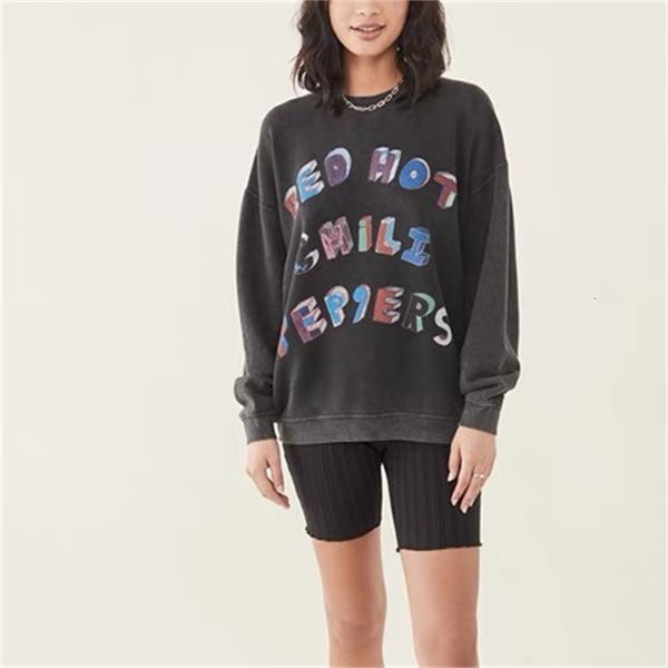 

women's hoodies & sweatshirts autumn and winter 2021 100% printed cotton carbon hoodie, Black