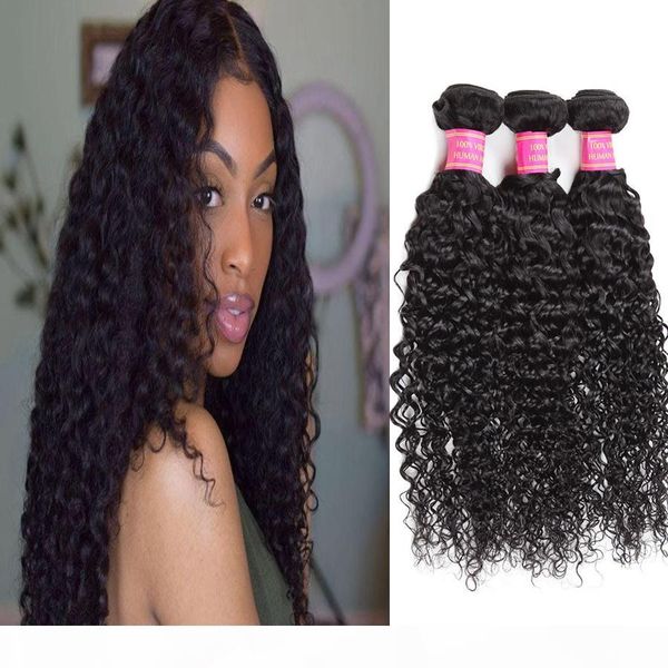 

malaysian brazilian body wave loose wave kinky curly human hair bundles wefts wholesale peruvian indian hair extensions, Black