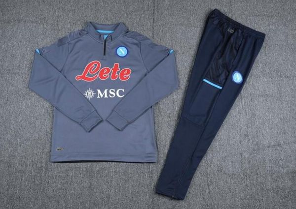 

2021 kids napoli hamsik insigne callejon zielinski soccer tracksuit 21/22 ssc naples veste maillot de football training suit, Black