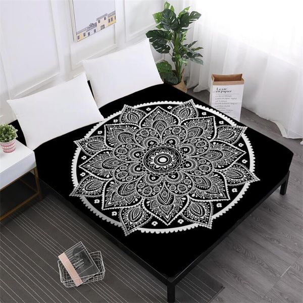 

colorful mandala bed sheets bohemia design fitted sheet exotic luxury bedclothes elastic band mattress cover home decor d25