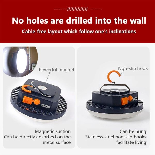 

9900mah led tent light rechargeable lantern portable emergency night market light outdoor camping bulb lamp home