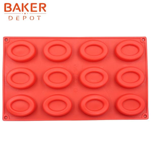 

baking moulds diy silicone cake mold 12 lattices oval shaped cookies chocolate handmade soap mould cdsm-118