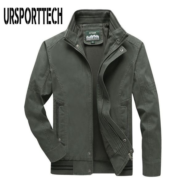 

men's jackets 2021 autumn cotton military jacket men solid soldier army male brand clothing mens bomber plus size m-5xl, Black;brown
