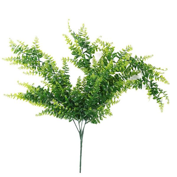 

1pc artificial plant leaf plastic green grass tree plant fake leaf foliage bush for home wedding l party decor