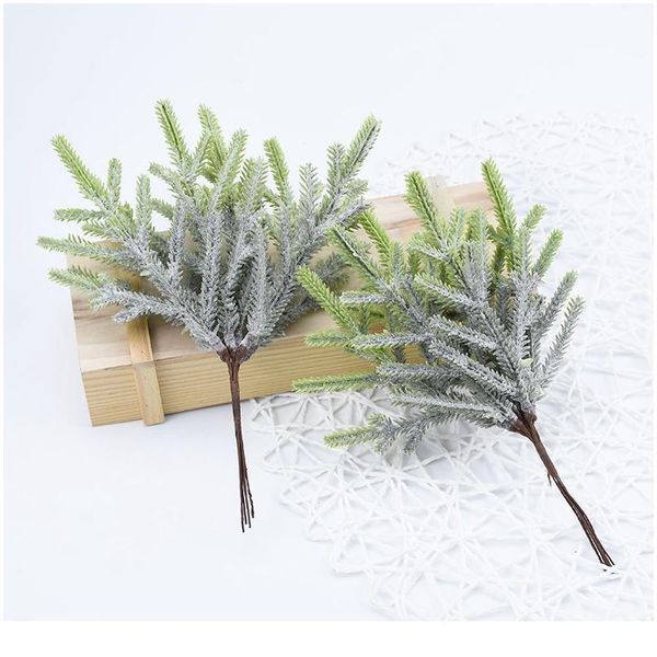 

6pcs/bundle christmas decorations for home wedding party artificial plants handmade gifts box diy wreath fake flowers s qylnaa