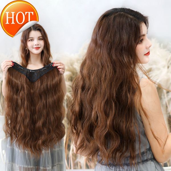 

u-shaped wig pad female one piece v-shaped wavy wool curl adapter, Black