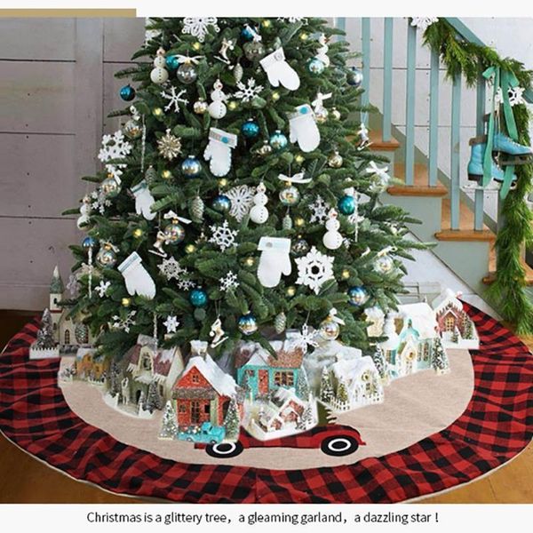 

christmas decorations car tree apron classic red black box bottom mat for home decoration