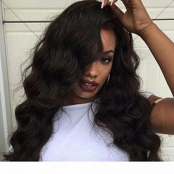 

lace front human hair wig brazilian virgin hair body wave full lace wigs for black women 16-24 inch glueless lace front wigs, Black;brown