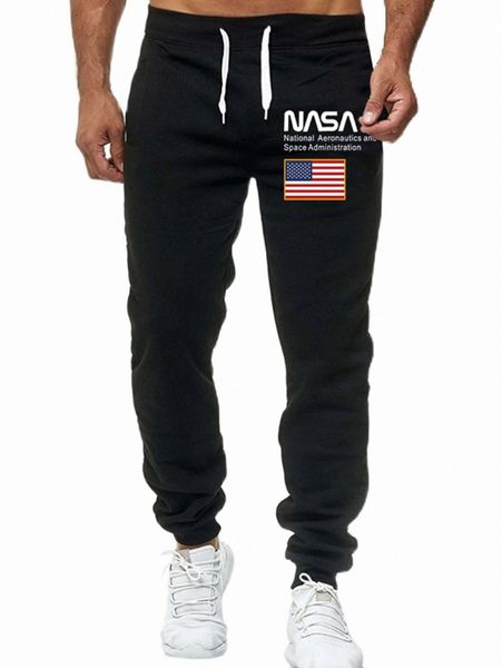 

men letter & flag print drawstring sweatpants c3my#, Black