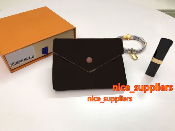 

fashion women/men genuine leather short hasp wallets 12cm with dust bag box card purses cx#47 41938, Red;black