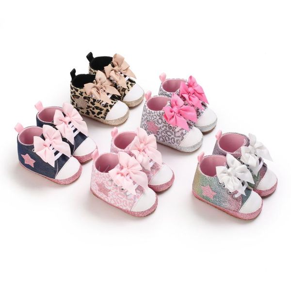 

first walkers 2021 autumn 1-year-old baby soft bottom non slip casual shoes lovely bow born and comfortable