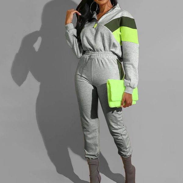 

two piece dress winter track suit set women warm sweatshirt 2 ladies pant tracksuit zipper hoodies chÃ¡ndal mujer #c, White