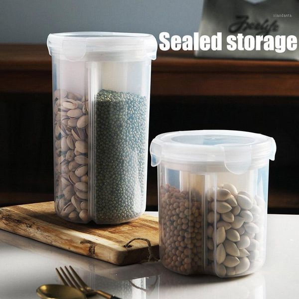 

storage bottles & jars home kitchen jar sealed anti-moisture sorting grids beans fq-ing