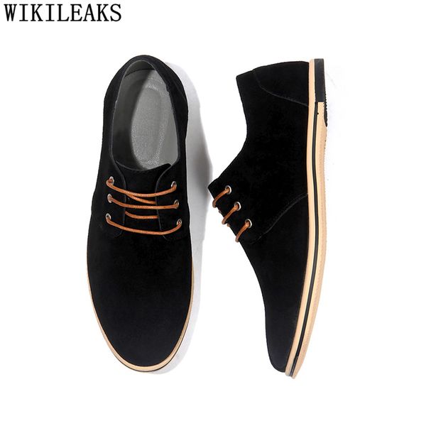 

casual men shoes leather luxury designer shoes men brand plus size dress 50 genuine leather shoes men 2020 zapatos hombre casual, Black