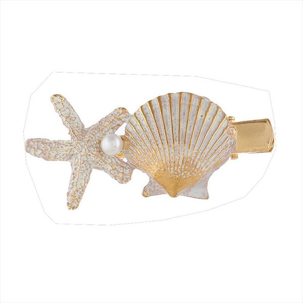 

hair accessories korea style girl pins seaside vacation starfish shell cute clips for women fashion