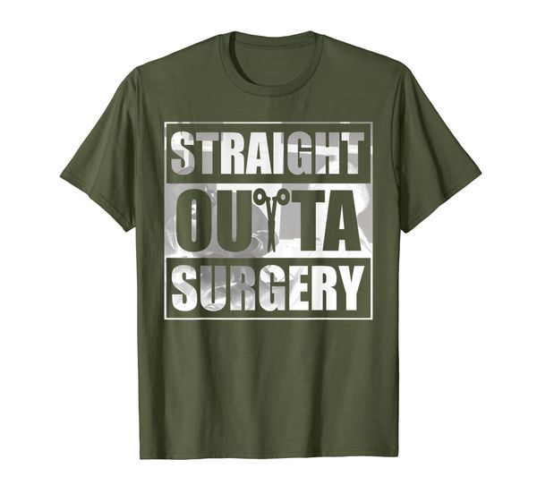 

straight outta surgery recovery get well patient gift t-shirt, White;black