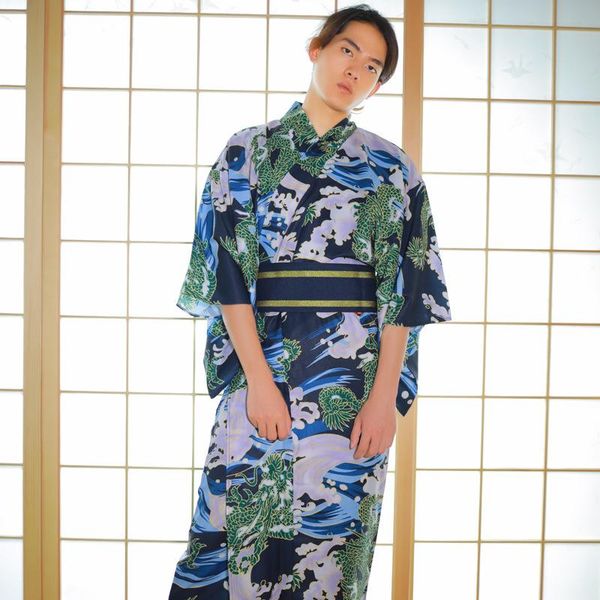 

ethnic clothing japan kimono men traditional samurai gentleman suit cardigan yukata style moda asiatica champloo, Red