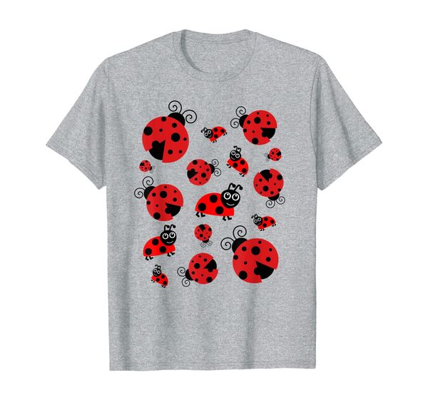 

adorable ladybugs everywhere t-shirt women, girls, kids, White;black