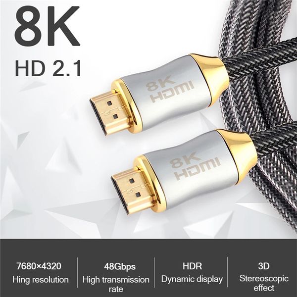 

8k hdmi cable 6ft ,120hz 60hz hdmi 2.1 48gbps projector ps4 ps5 tv cable audio video cord for xiaomi xbox splitter switch ps5 ps4