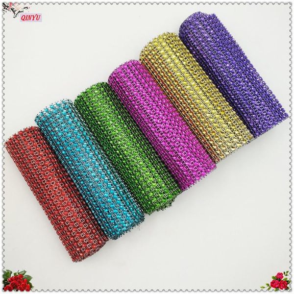 

2021 diamond mesh bling trim wrap roll sparkle rhinestone crystal ribbon strass 1pcs 900cm*12cm wedding party supplies 9zhh196