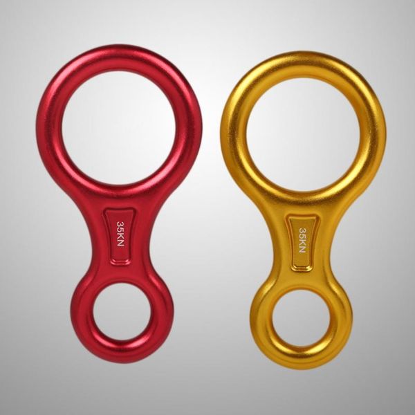 

cords, slings and webbing 2pcs climbing descender 35kn figure 8 word rope rappel ring downhill eight rappelling gear belay device equipment